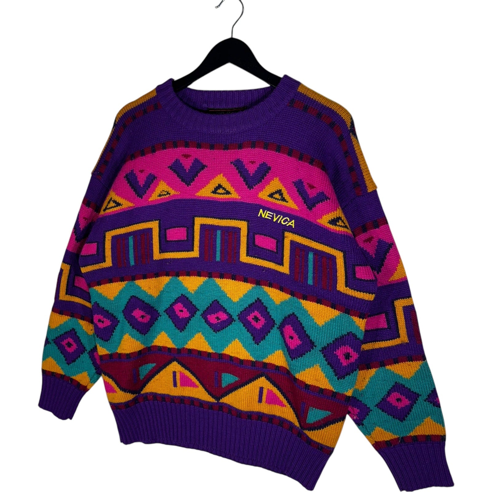 Vintage Nevica Geometric Pattern Sweater