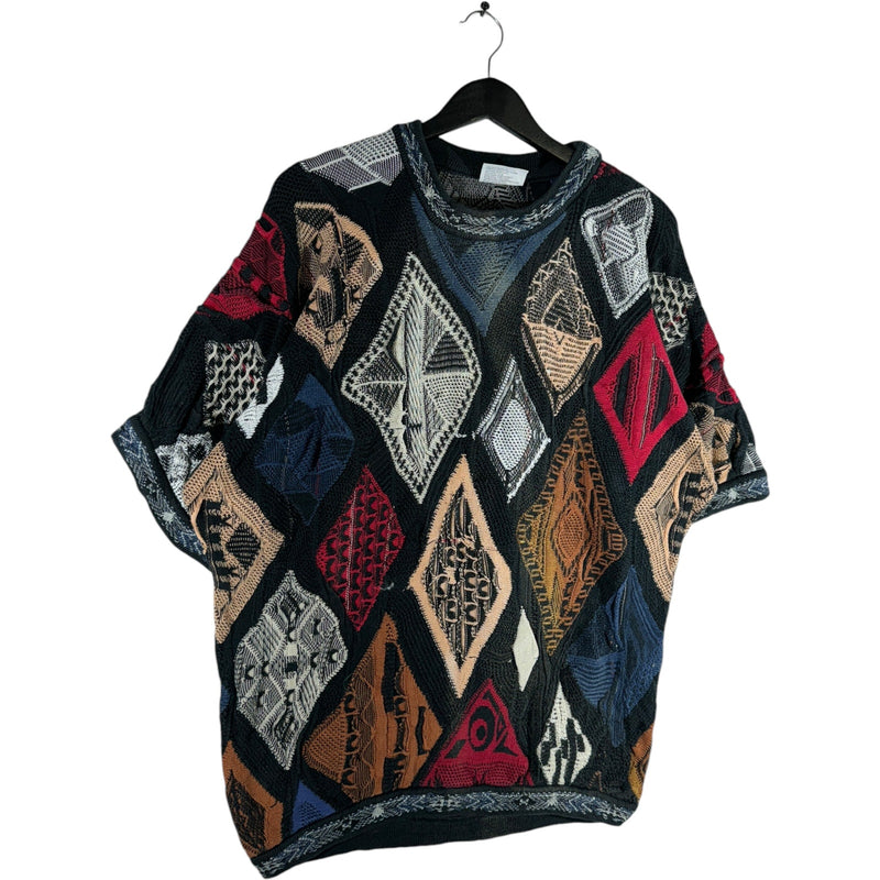 Vintage Coogi 3D Knit Short Sleeve Sweater