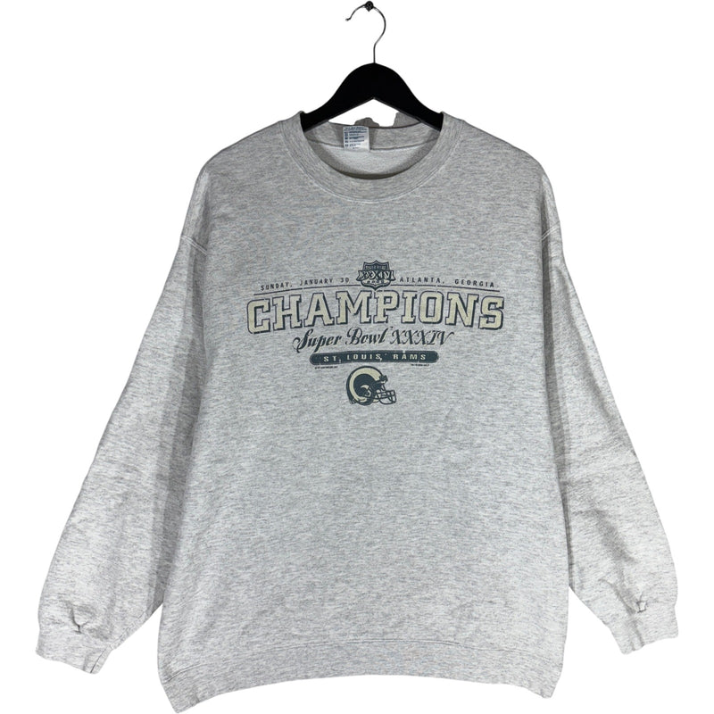 Vintage St. Louis Rams Super Bowl 34 Champions Crewneck