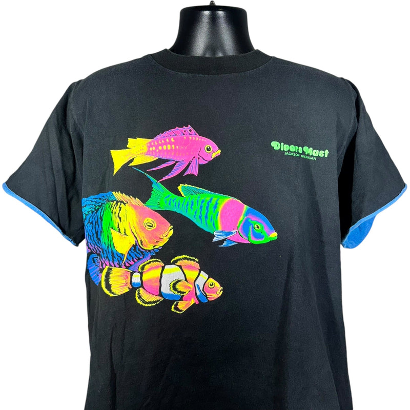 Vintage Jackson Mississippi Neon Tropical Fish Souvenir Tee