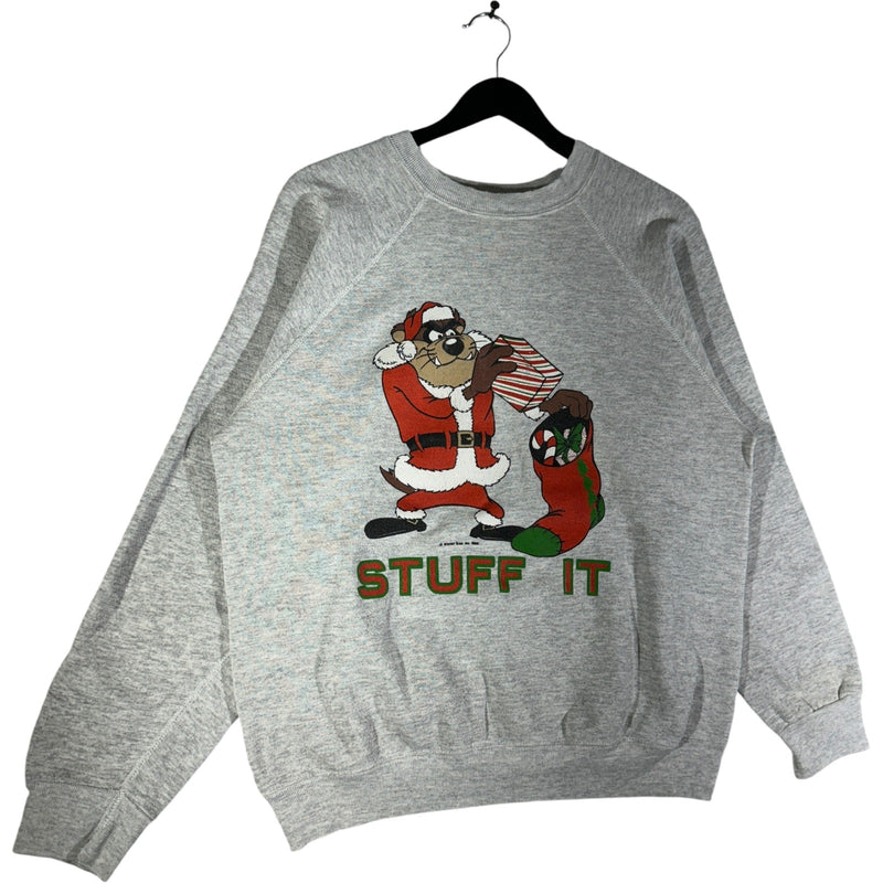 Vintage "Stuff It" Tasmanian Devil Christmas Crewneck