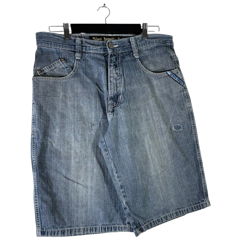 Vintage 5ive Jungle & Co. Embroidered Denim Shorts 36