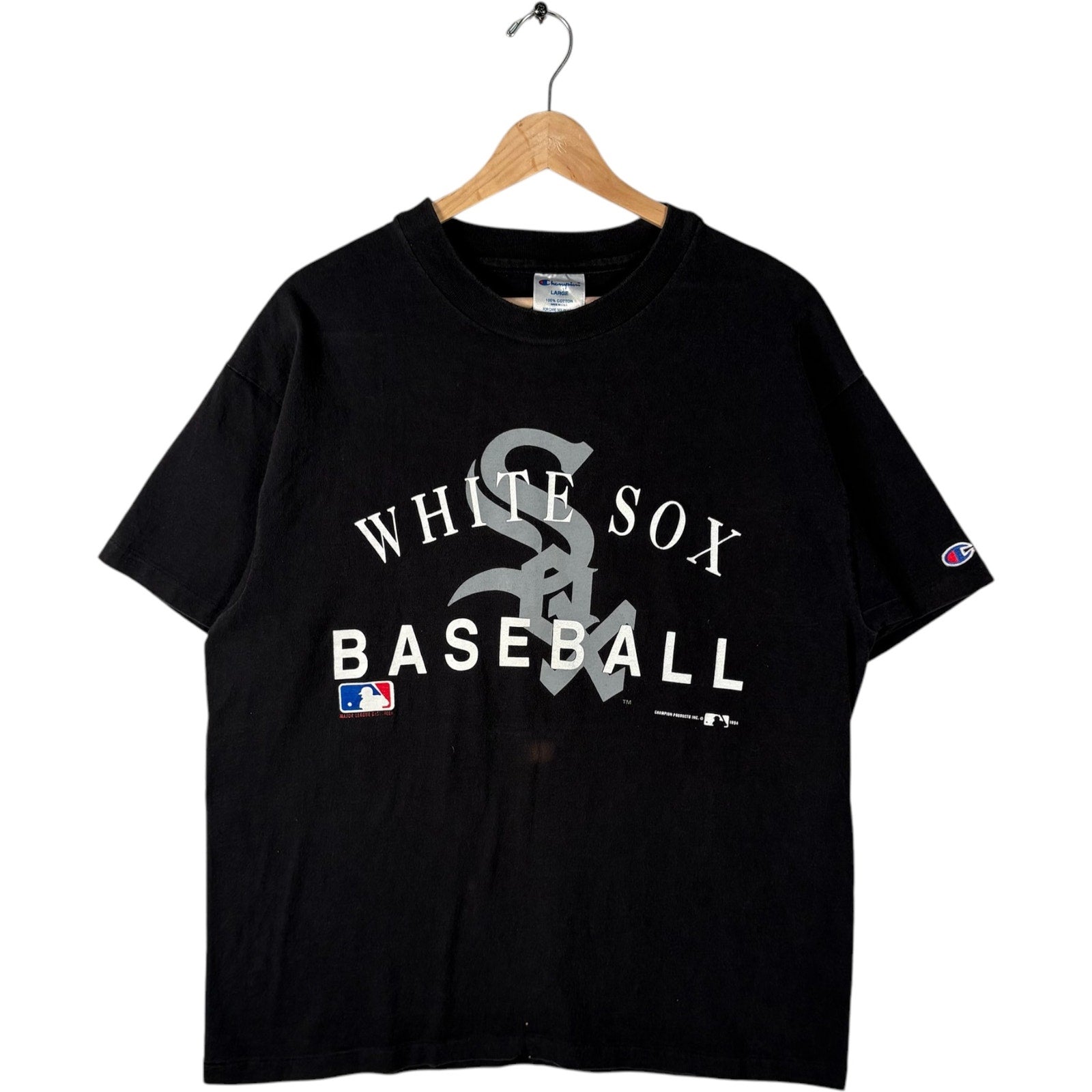 Vintage Champion Chicago White Sox Large Spellout Logo MLB Tee