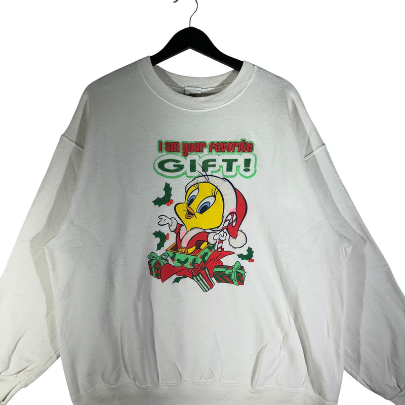 Vintage Looney Tunes Tweety Bird Christmas Crewneck