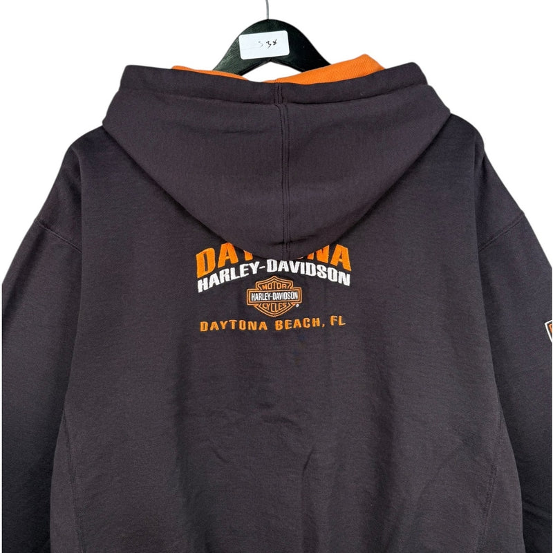 Vintage Harley Davidson Daytona Spell Out Logo Hoodie