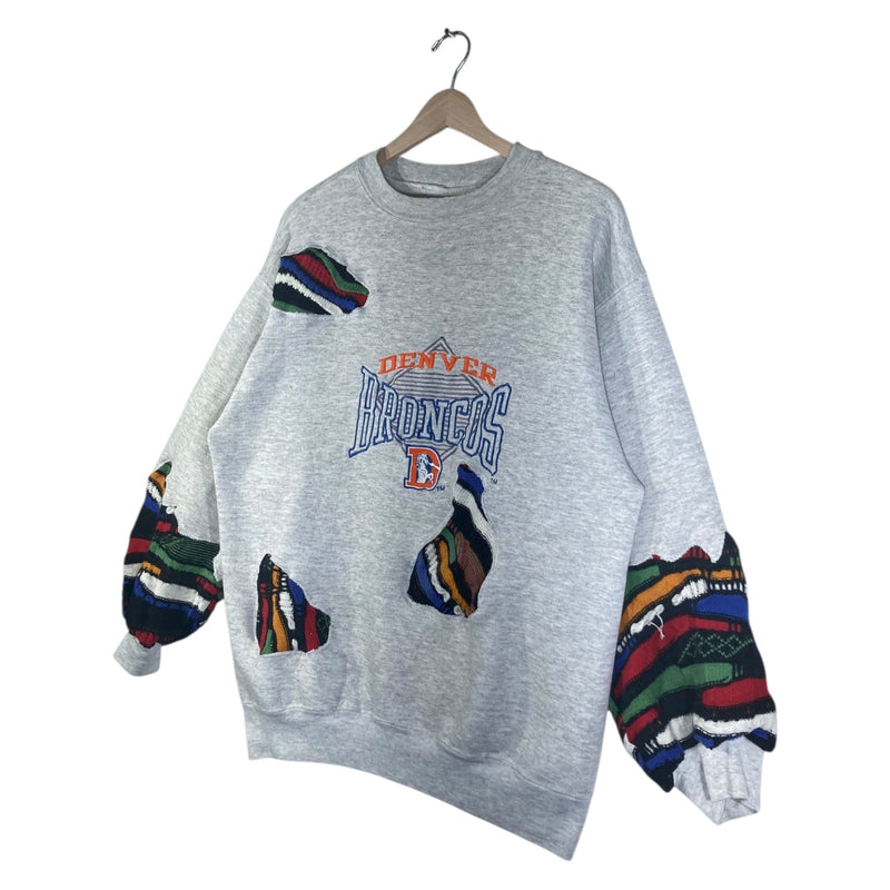 Vintage Denver Broncos Southwestern Patchwork NFL Crewneck