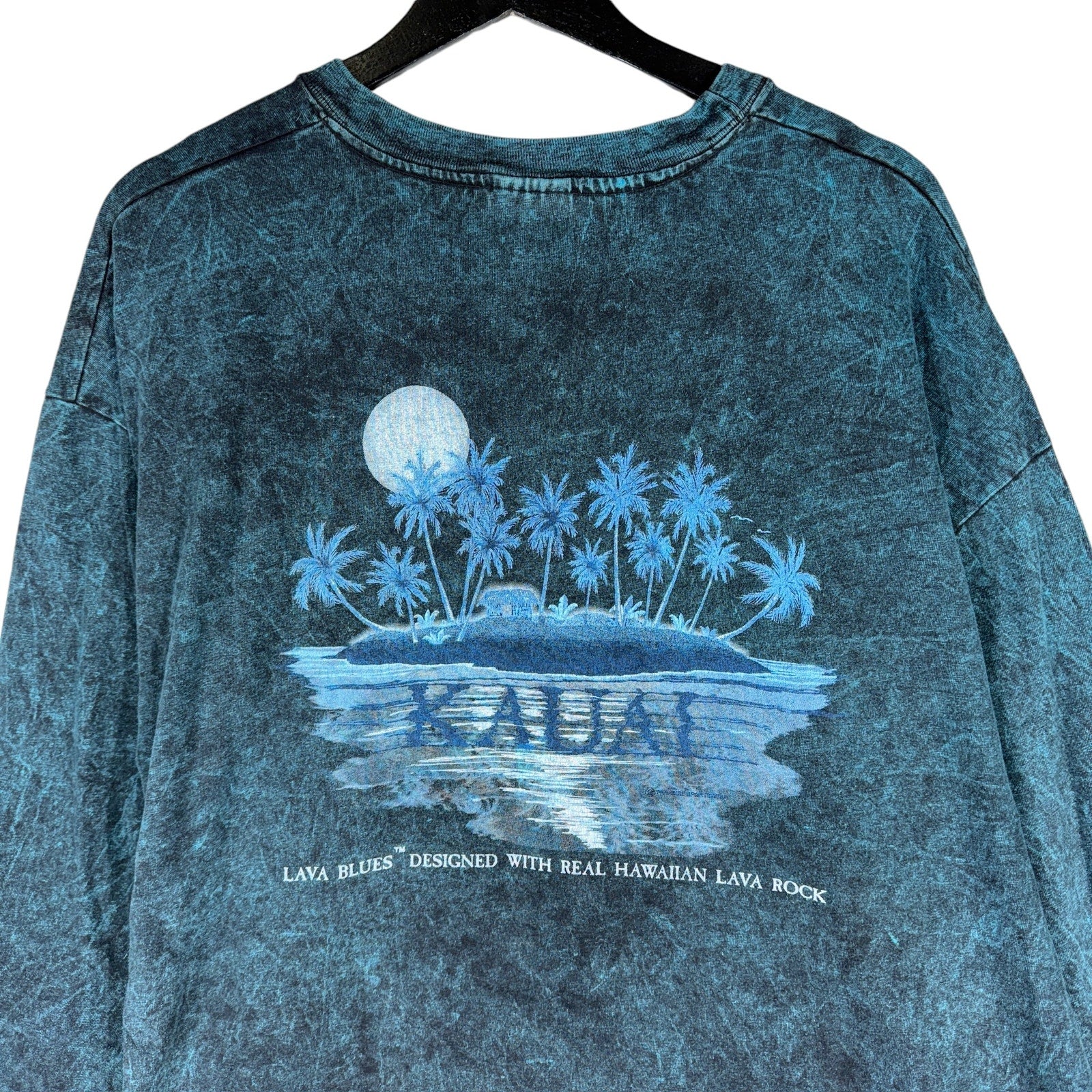 Vintage Lava Blues Kauai Hawaii Souvenir Long Sleeve