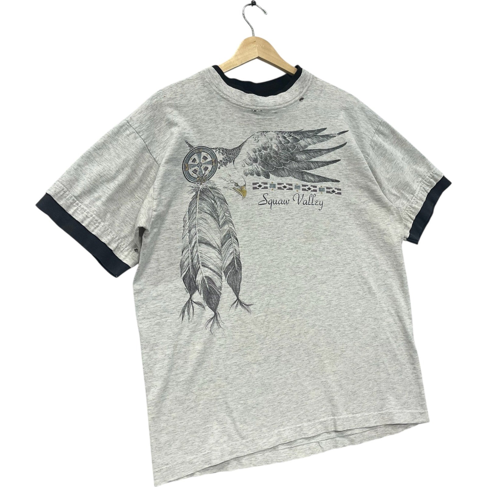 Vintage Squaw Valley Native American Eagle Tee