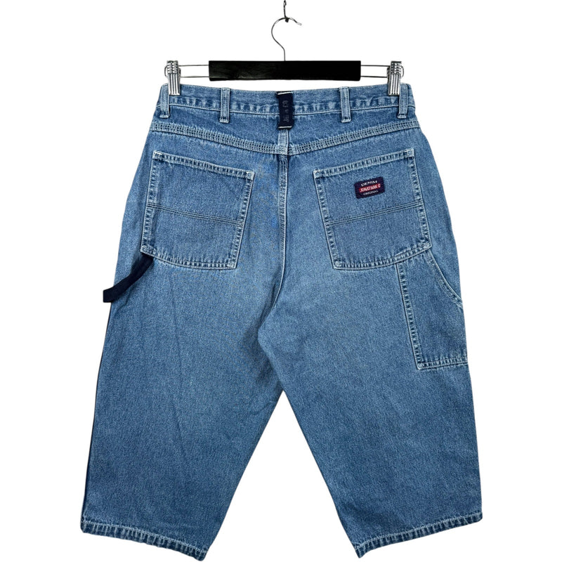 Vintage Capri Pants Straight Leg Cropped Denim Shorts 36