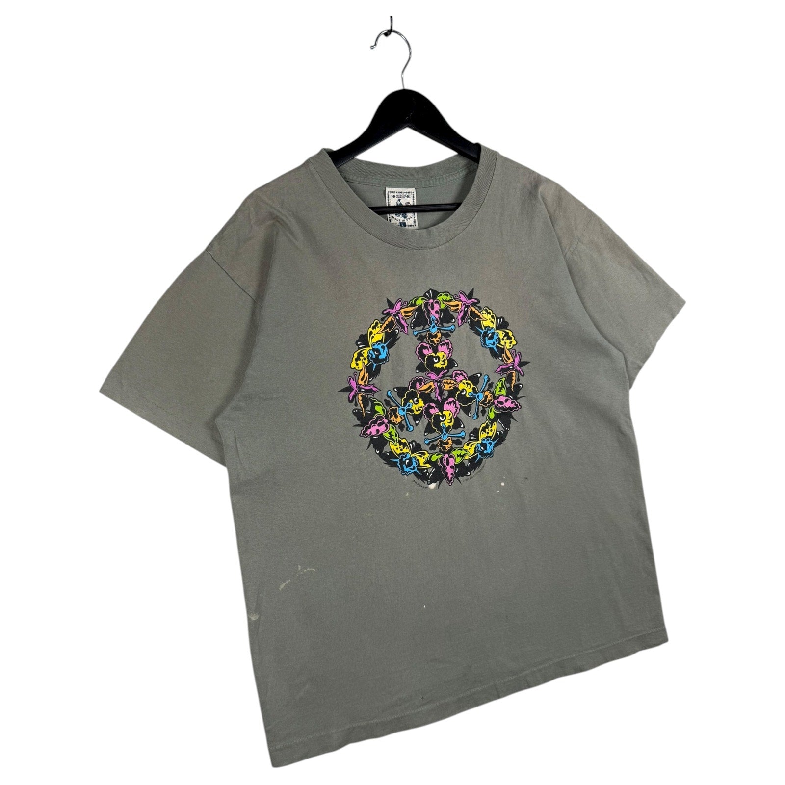 Vintage Peace Sign Cartoon Graphic T-Shirt