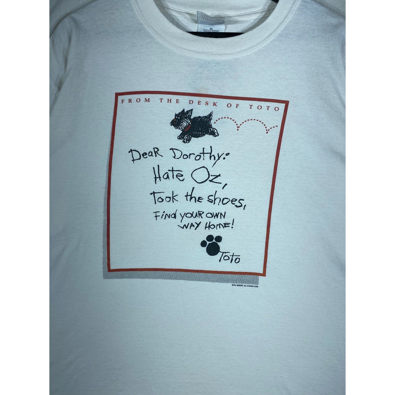 Vintage Wizard Of Oz Toto Letter T-Shirt