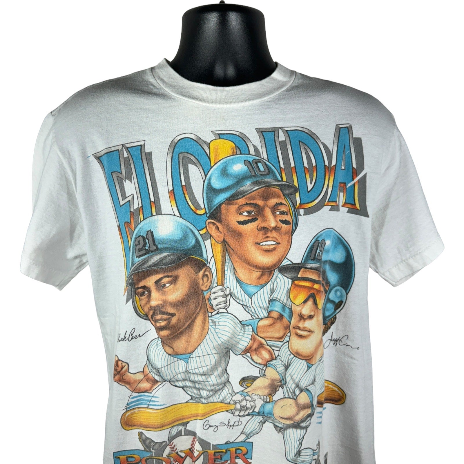 Vintage Florida Marlins Baseball Caricature Tee