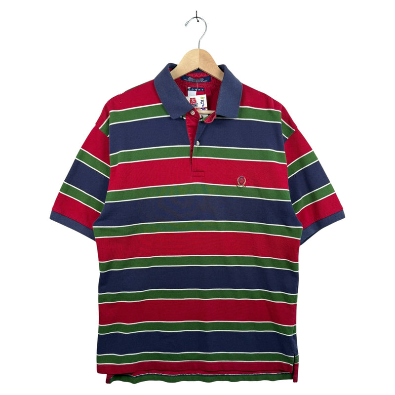 Vintage Tommy Hilfiger Striped Short Sleeve Polo Shirt