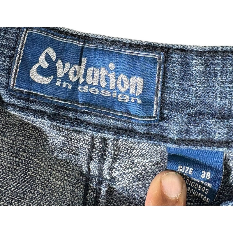 Vintage Evolution Wide Leg Denim Shorts 38
