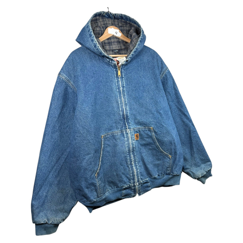 Vintage Carhartt Denim Workwear Full Zip Jacket
