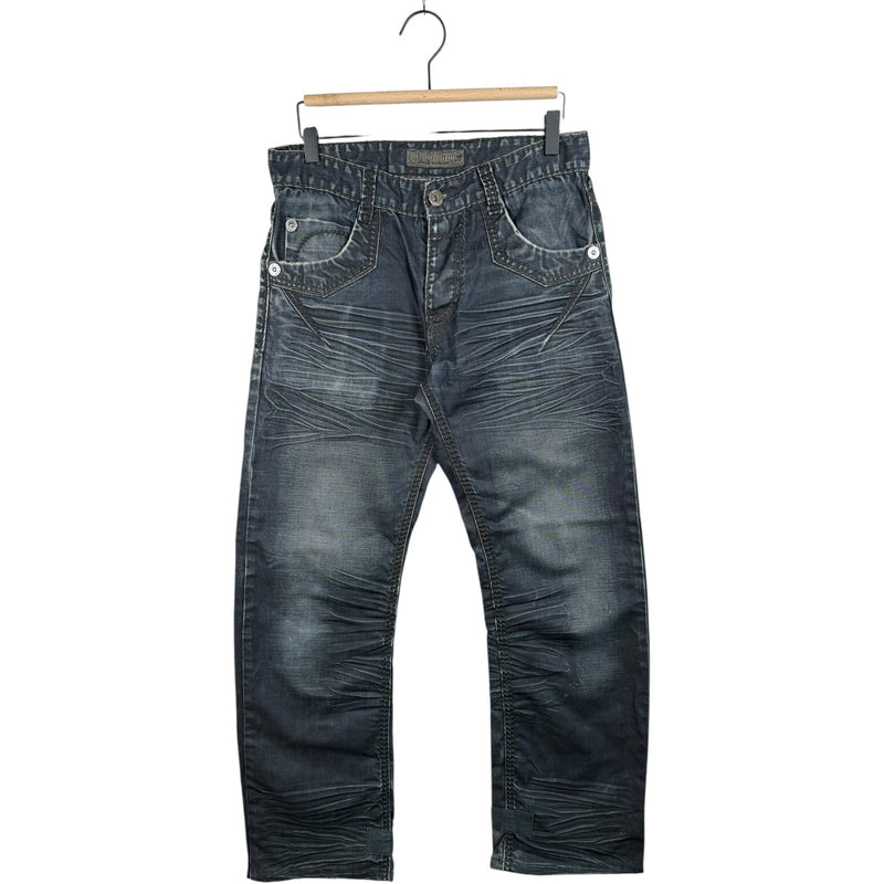 Vintage Gov Faded Whiskering Denim Jeans