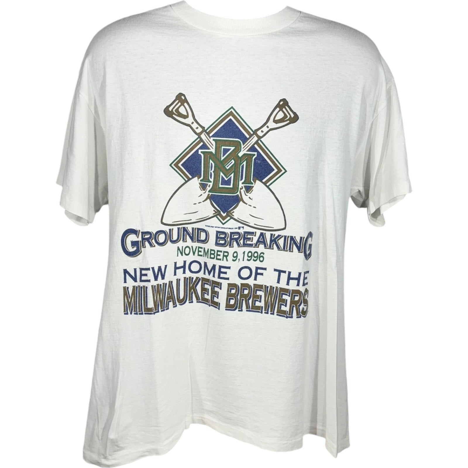 Vintage Milwaukee Brewers Ground Breaking MLB Tee