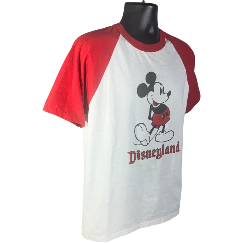 Vintage Disneyland Mickey Mouse Short Sleeve Raglan Tee 90s