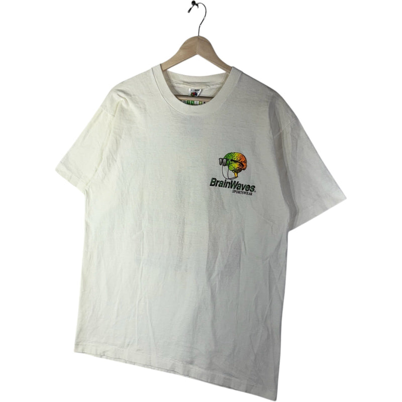 Vintage Tee Brain Waves Cayman Islands Humor Cartoon Souvenir