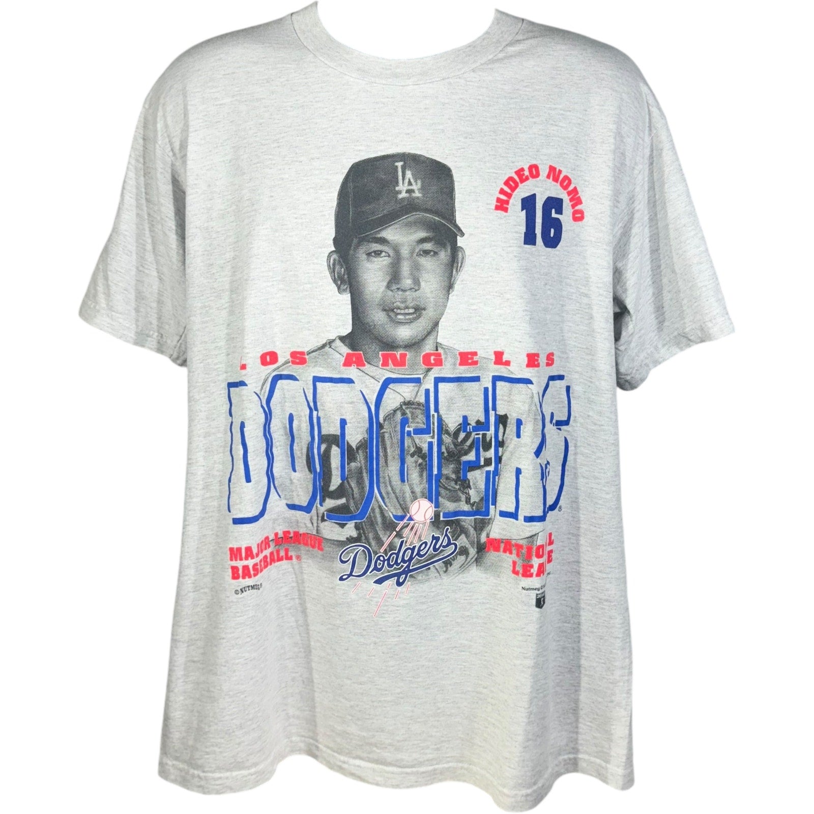 Vintage Los Angeles Dodgers Hideo Nomo Nutmeg Tee 1995