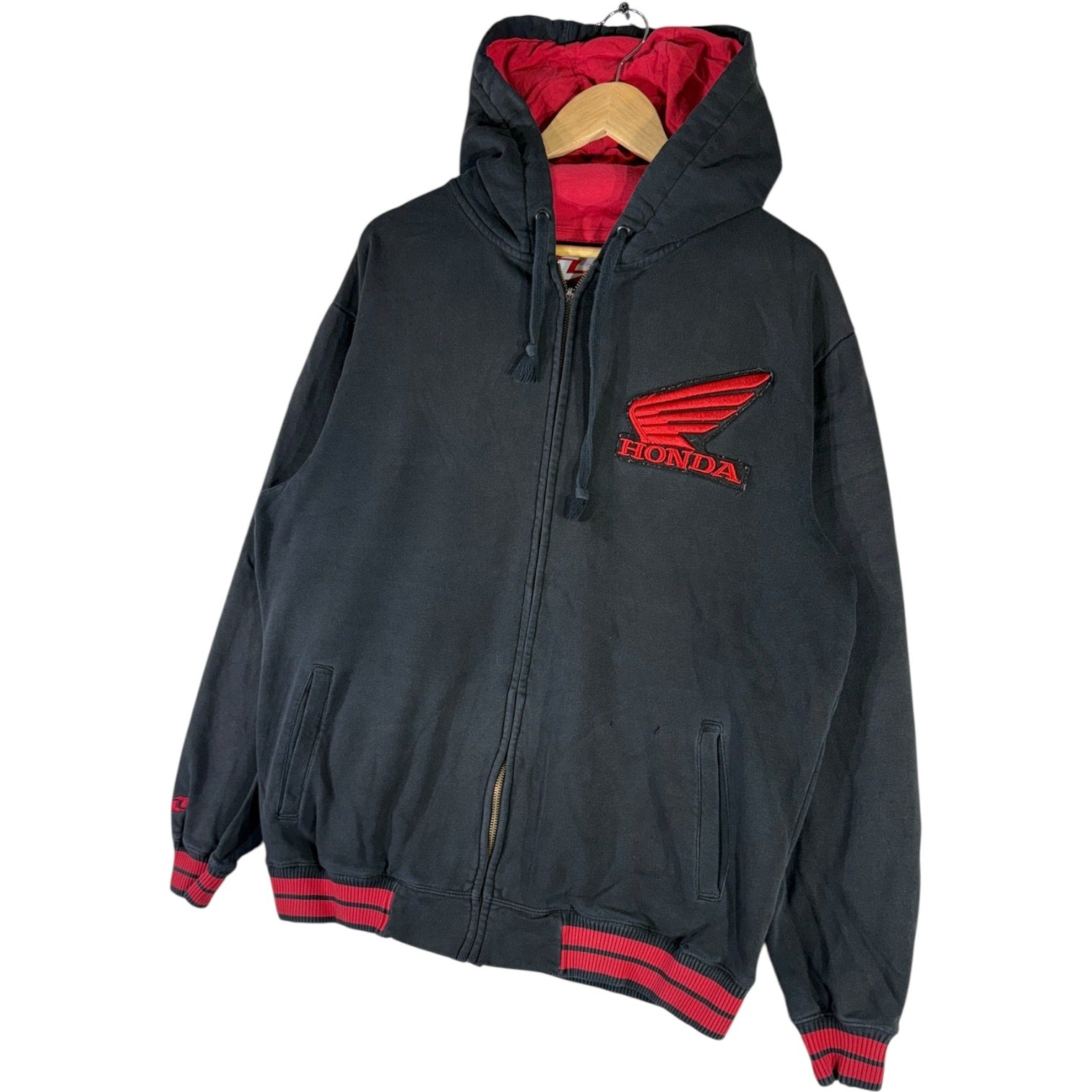 Vintage Honda Racing Zip-Up Hoodie