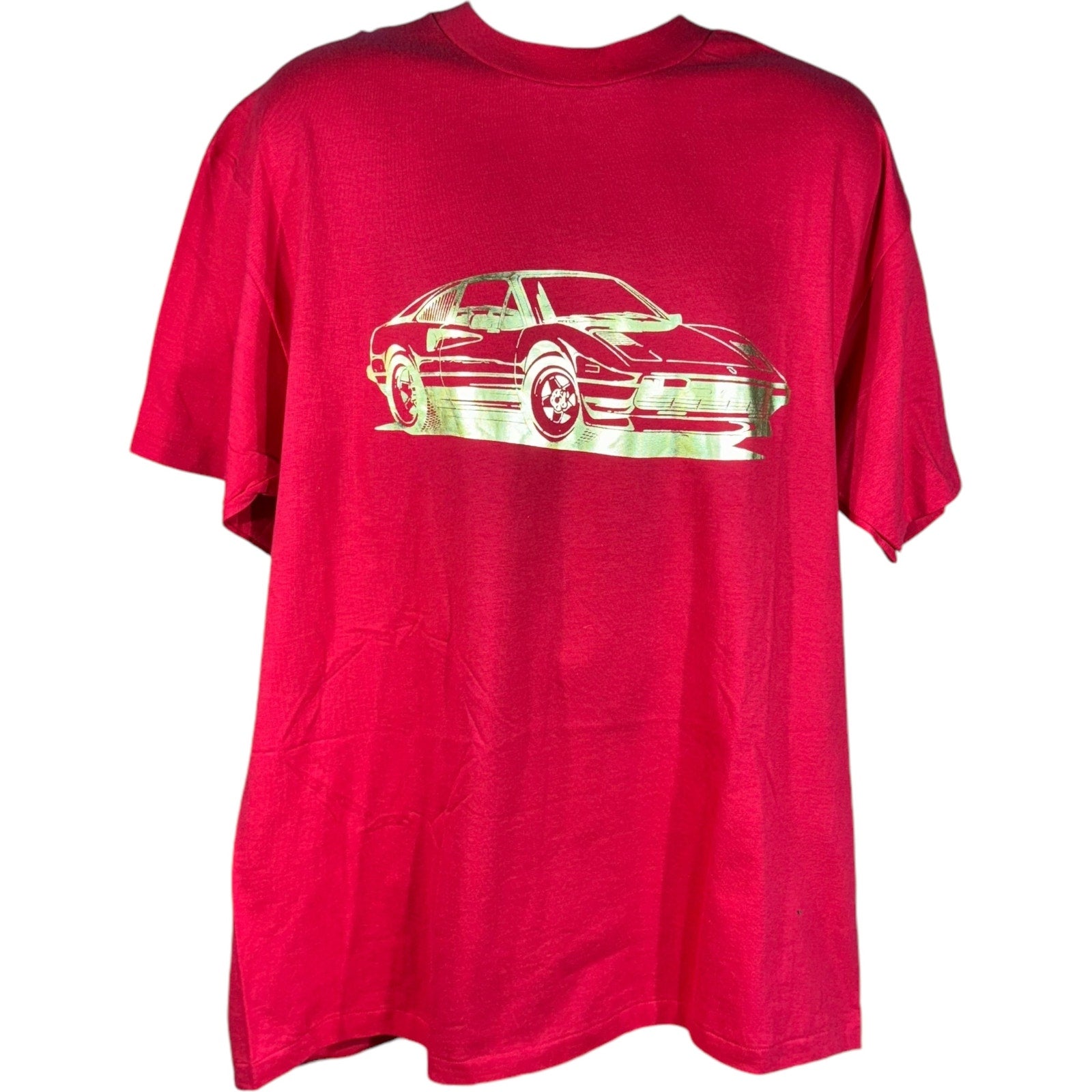 Vintage Metallic Print Car Tee