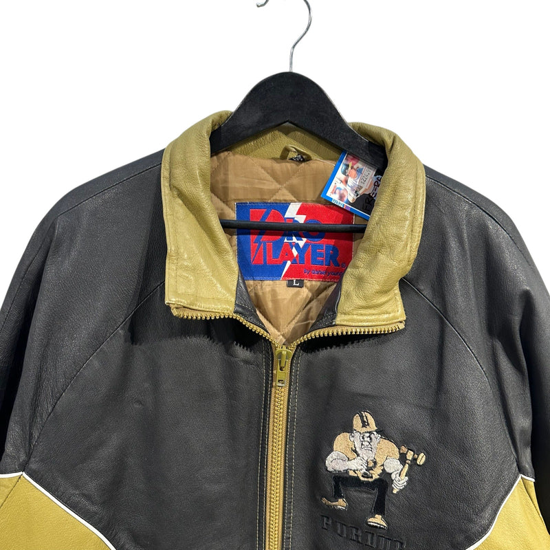 Vintage Pro Player Purdue Boilermakers Bomber Jacket