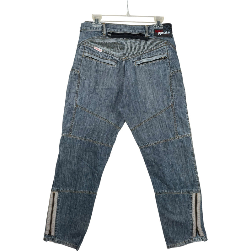 Vintage Red Route Kevlar Carpenter Work Jeans Denim Pants 32