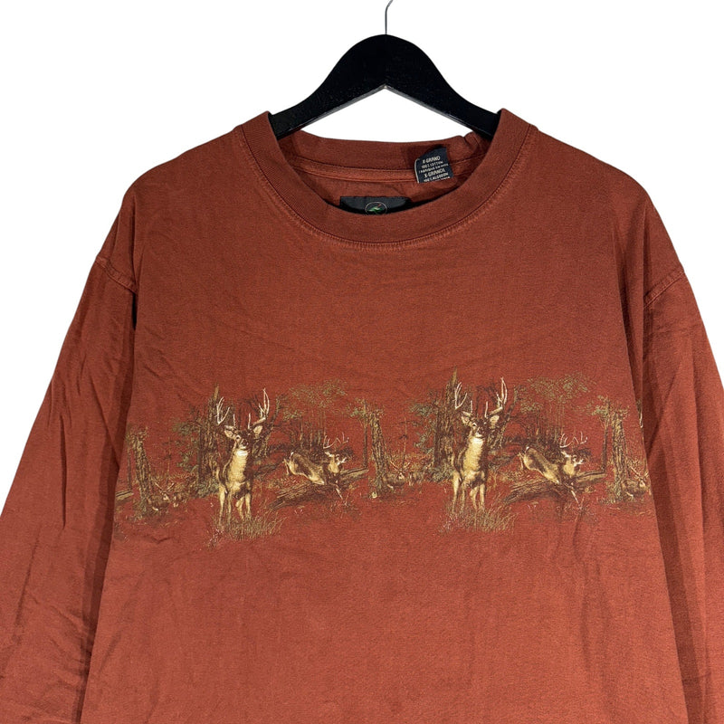 Vintage Deer Wrap Around Nature Long Sleeve