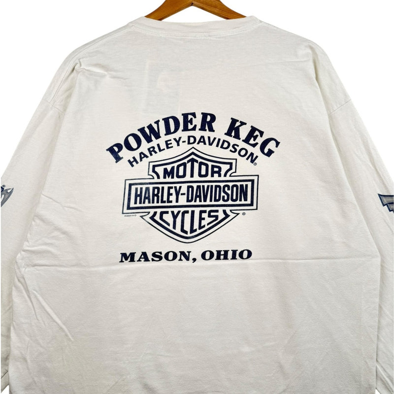 Vintage Harley Davidson Power Keg Mason Ohio Long Sleeve T-Shirt