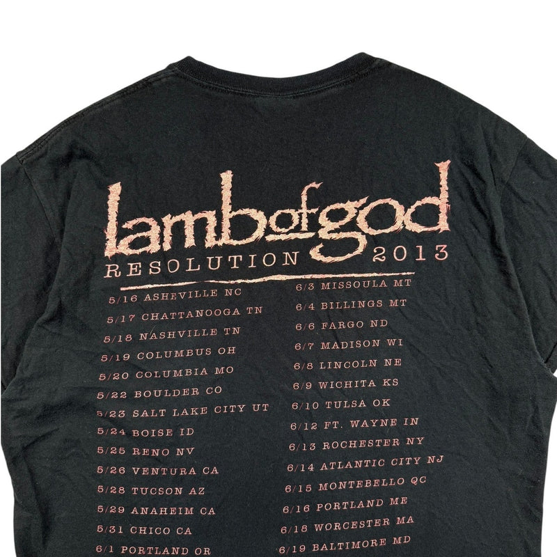 Vintage Lamb of God Resolution Tour 2013 T-Shirt