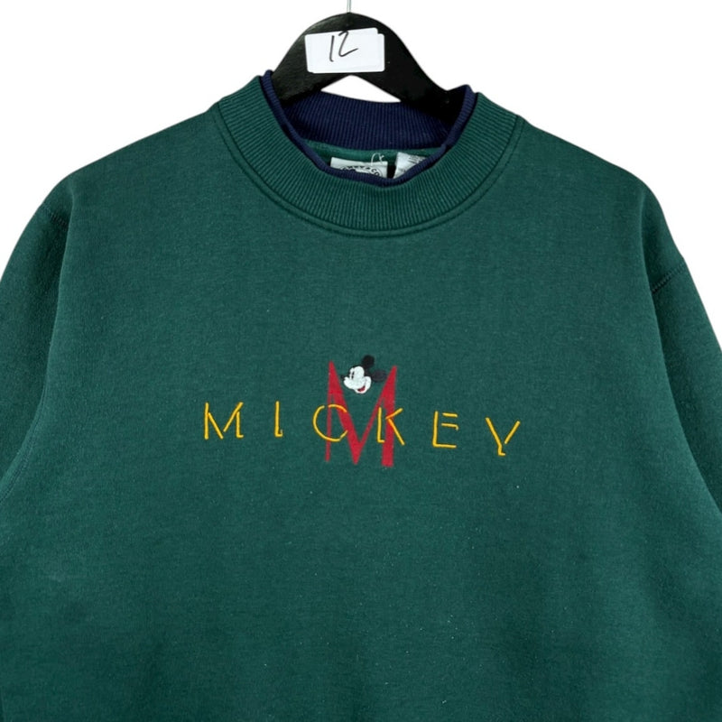 Vintage Disney Embroidered Mickey Mouse Crewneck