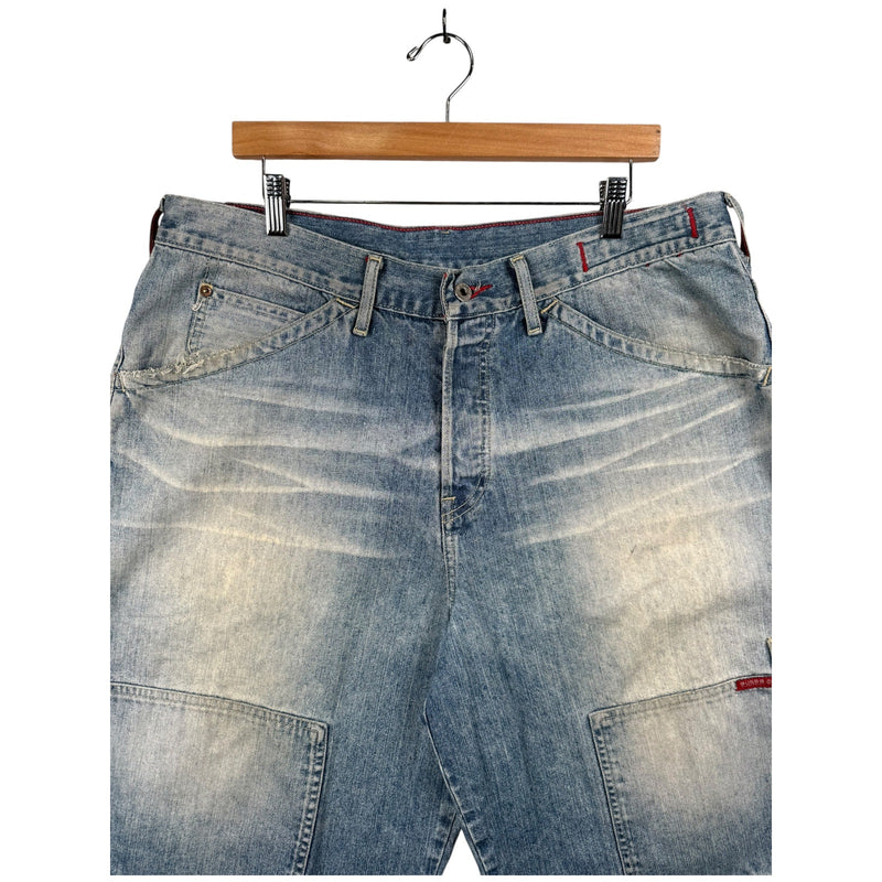 Vintage Guess Utility Cargo Denim Shorts 38