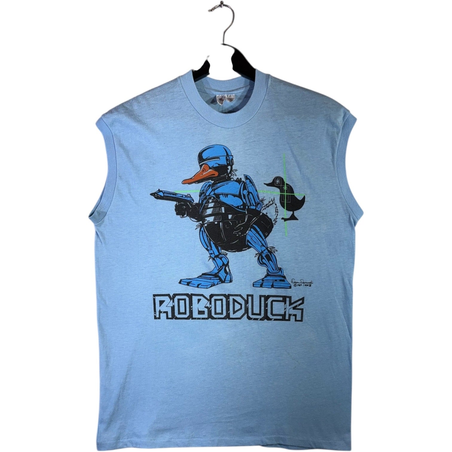 Vintage Roboduck Parody 80s Sci-Fi Tank Muscle Tee