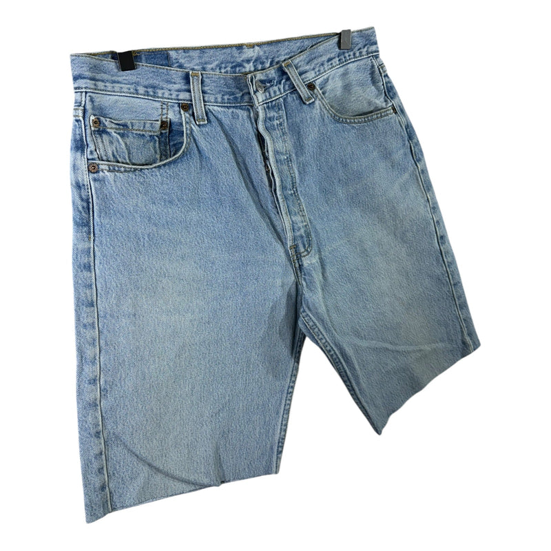 Vintage Levi's 501 Denim Raw Hem Cut Off Shorts 34