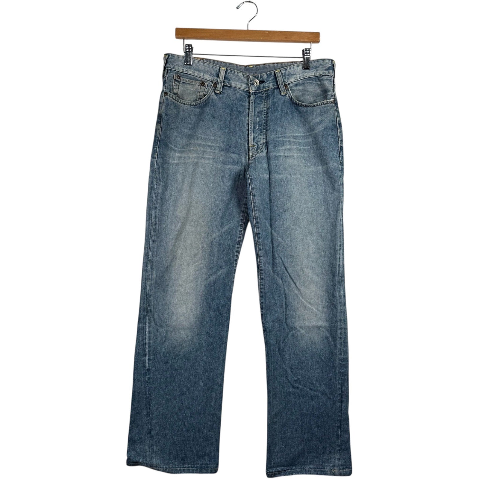 Y2K Evisu Straight Leg Denim Jeans 33x29