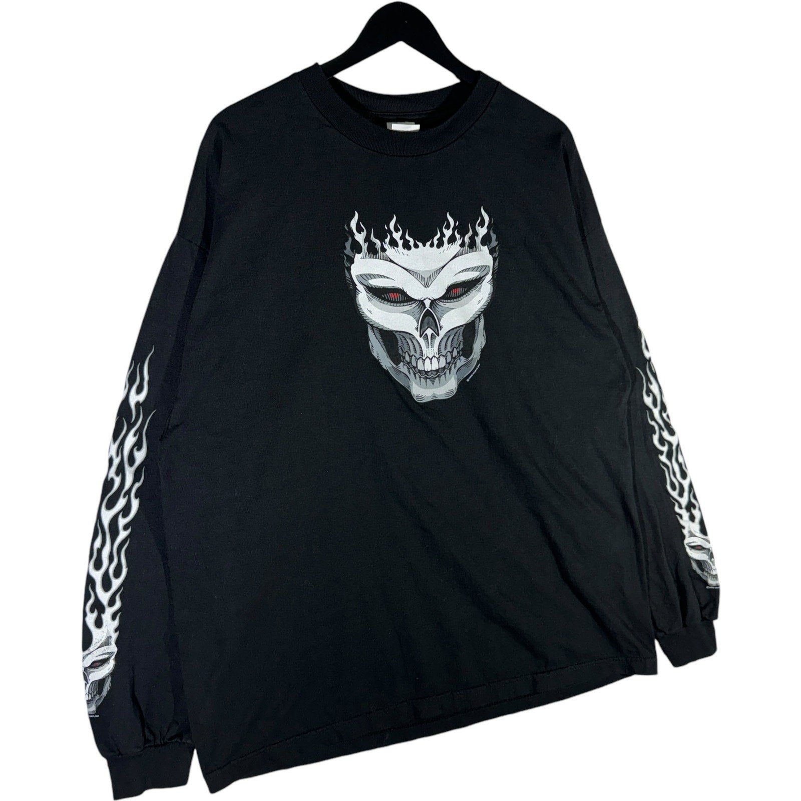 Vintage Flaming Skull Long Sleeve