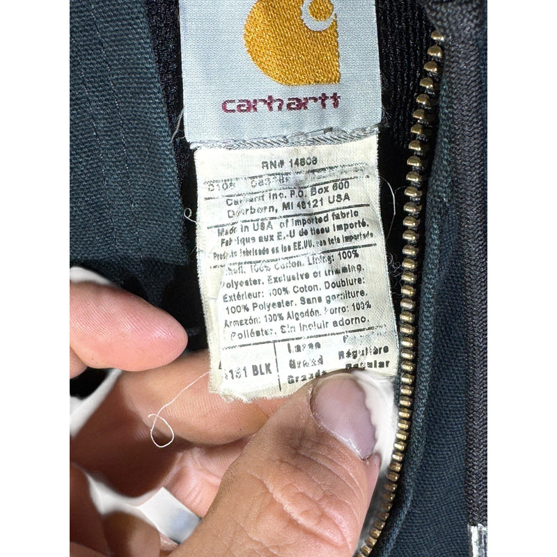 Vintage Carhartt Canvas Hooded Full Zip Workwear Jacket