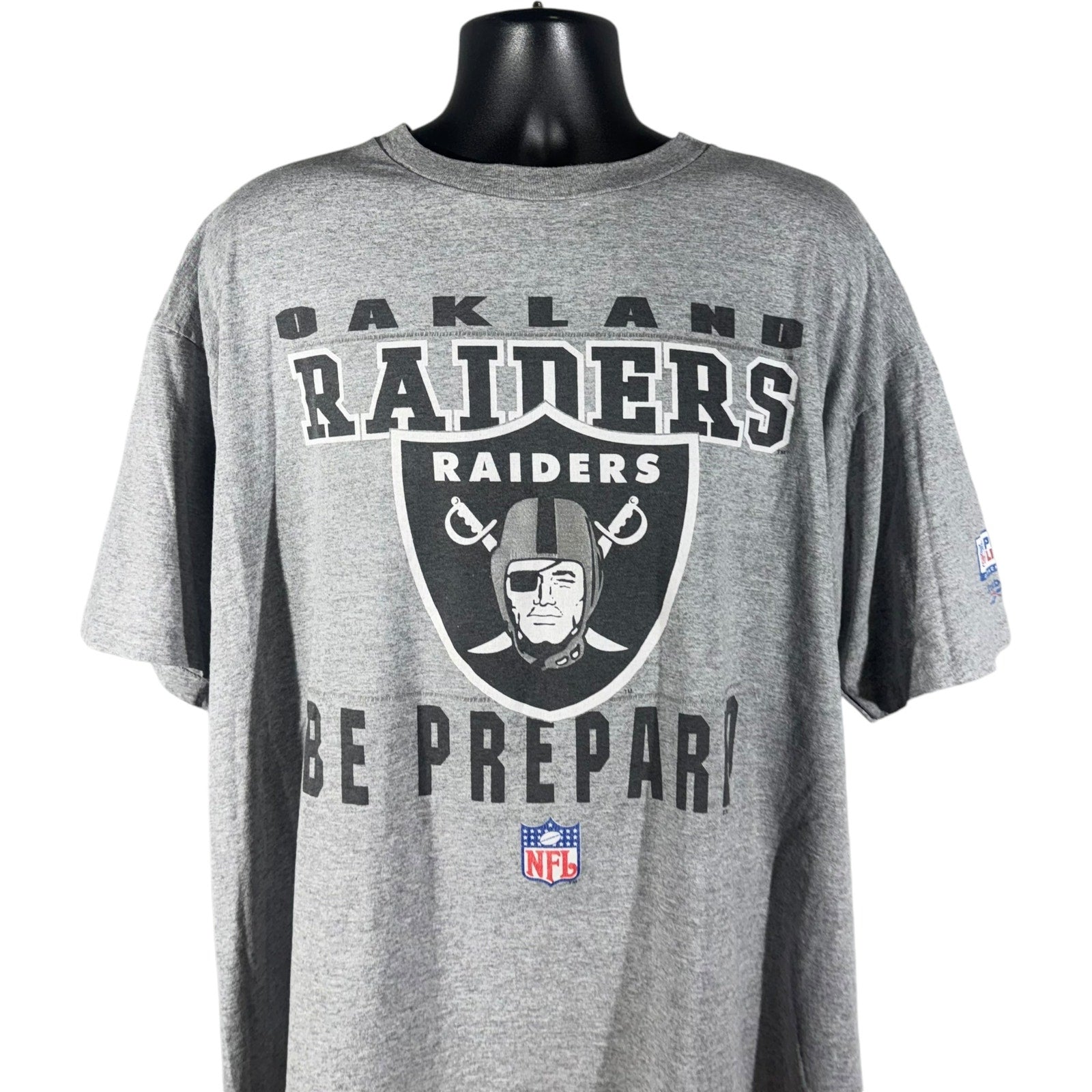 Vintage Reebok Oakland Raiders "Be Prepared" NFL Tee