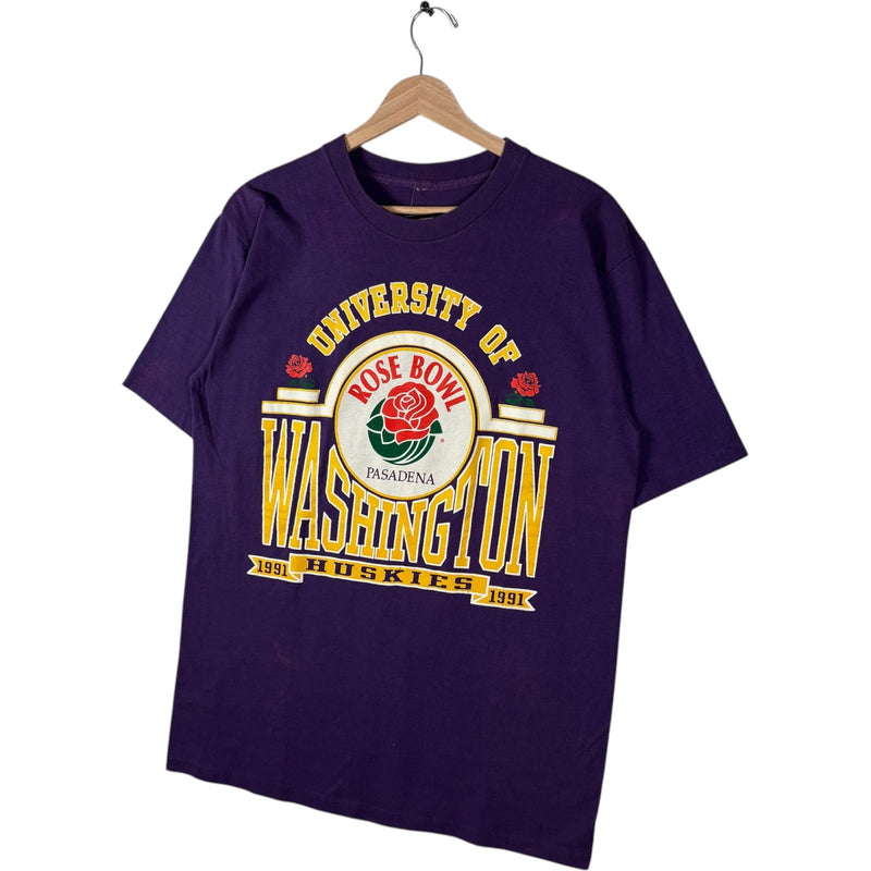 Vintage University Of Washington Huskies Rose Bowl Tee 1991