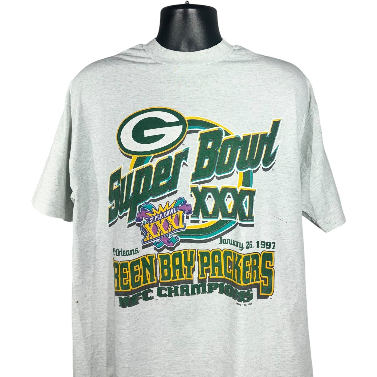 Vintage Green Bay Packers Super Bowl 31 NFL Tee 1997