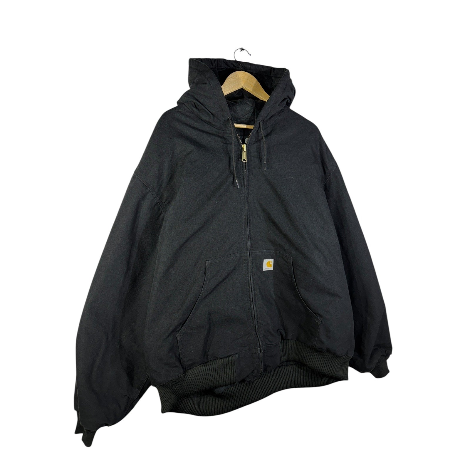 Vintage Carhartt Canvas Hooded Full Zip Workwear Jacket