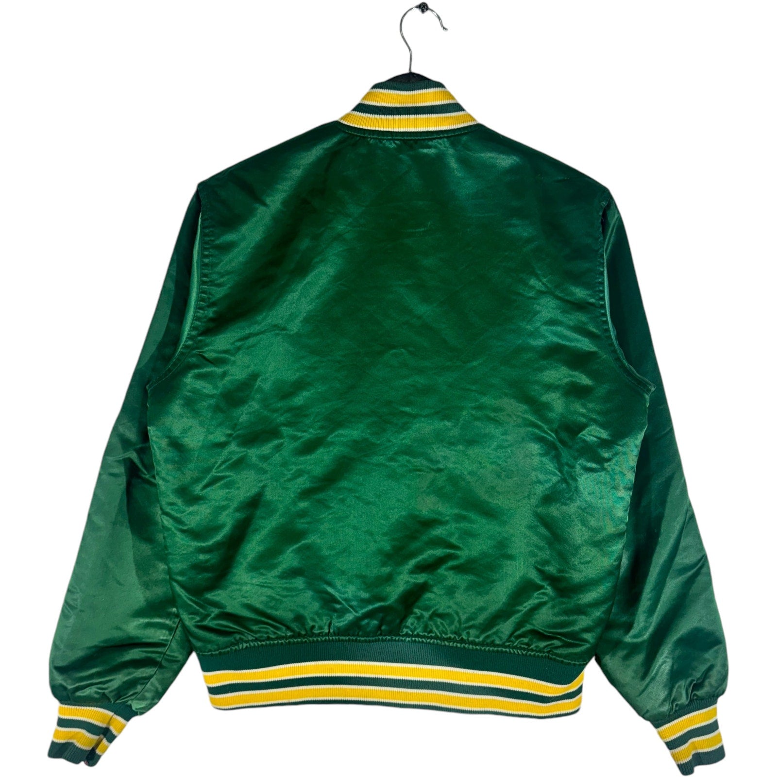 Vintage Starter Oakland A's Satin Bomber Jacket