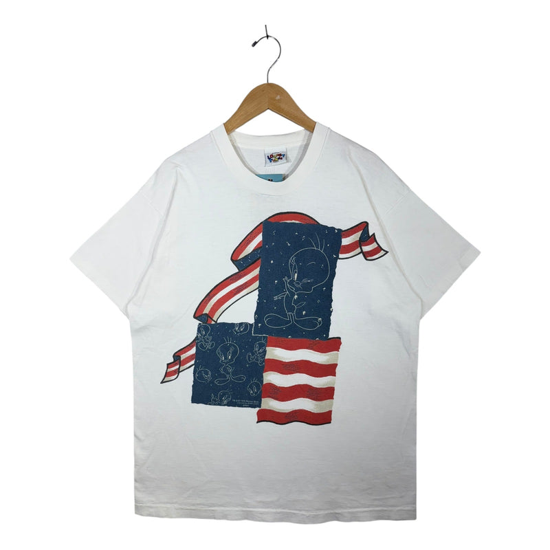 Vintage Looney Tunes Tweety Bird USA Flag T-Shirt
