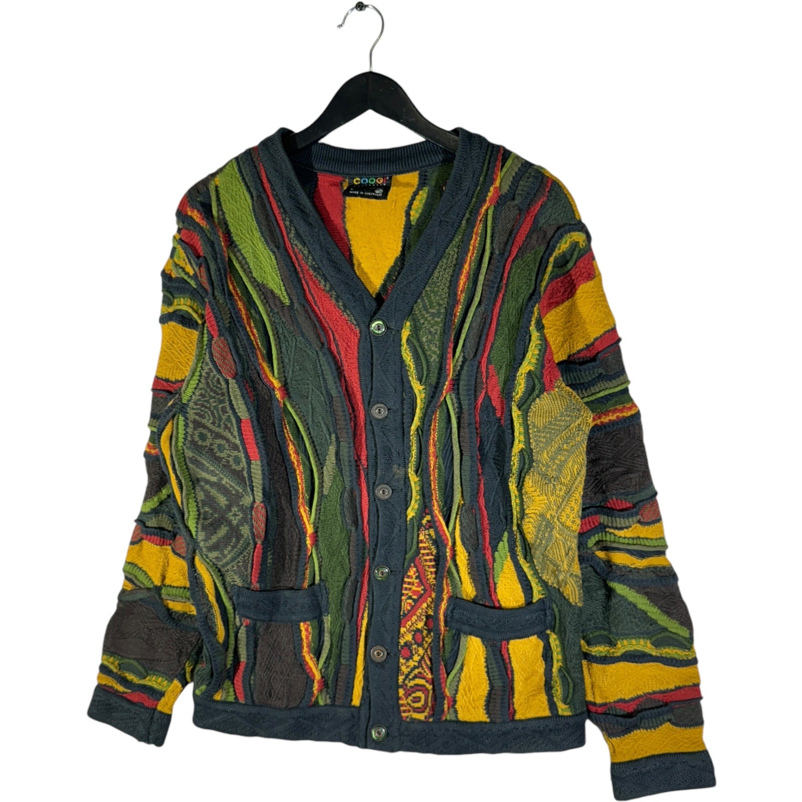 Vintage Coogi 3D Knit Button Up Cardigan Sweater