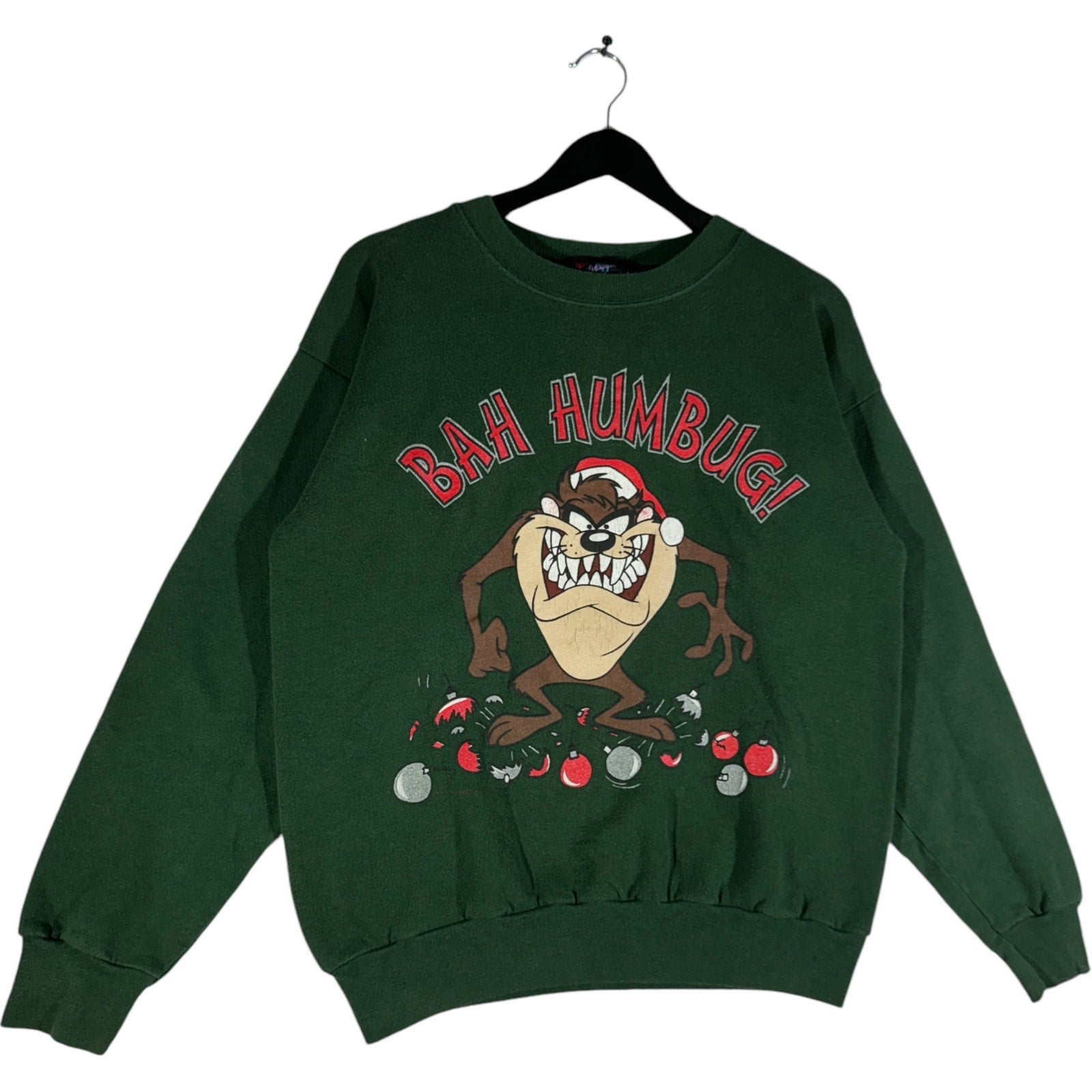 Vintage Looney Tunes Taz "Bah Humbug!" Christmas Crewneck