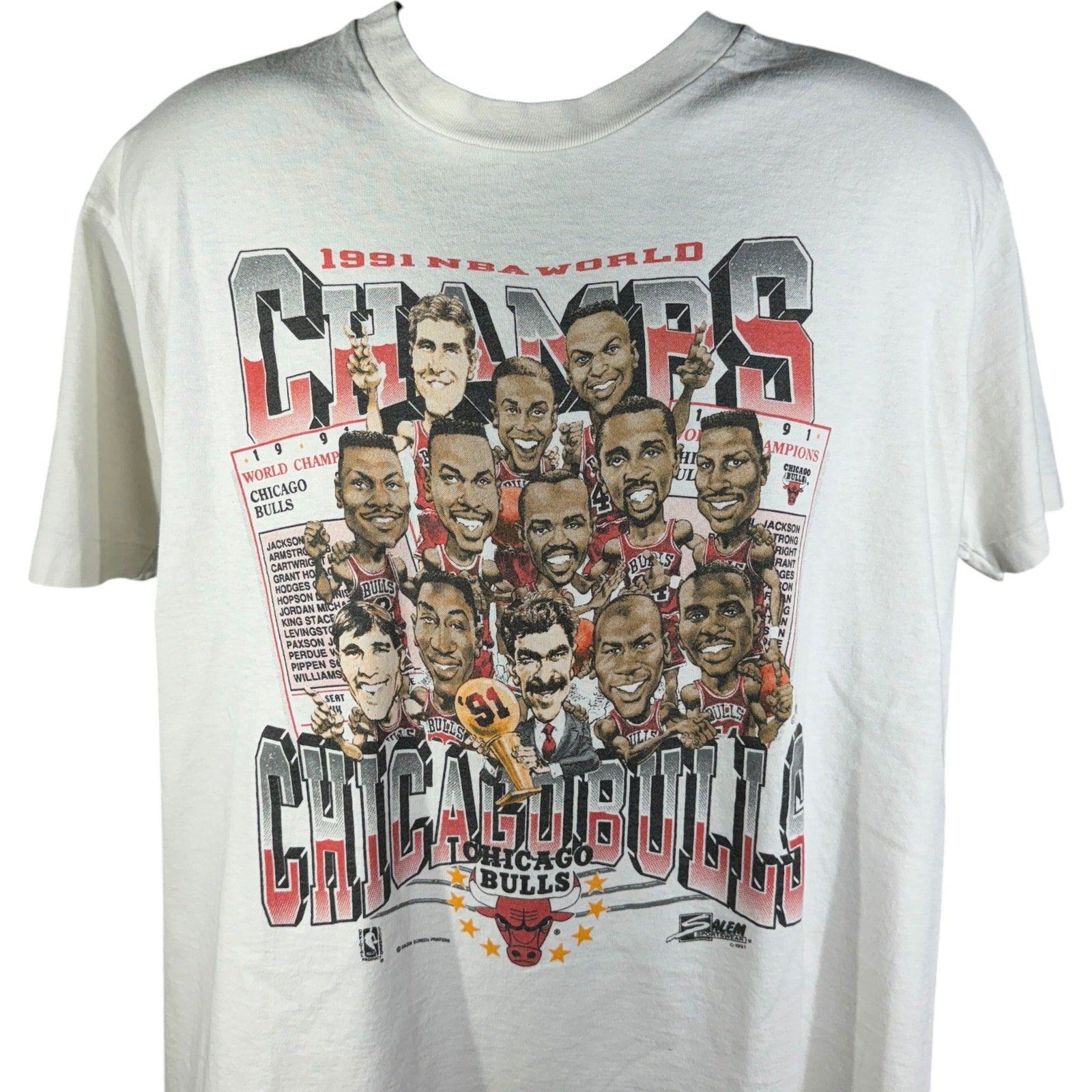 Vintage NBA Chicago Bulls World Champions Tee 1991