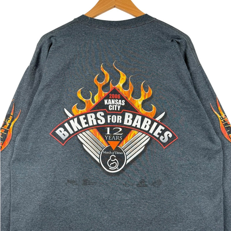 Vintage Bikers for Babies Flame Long Sleeve