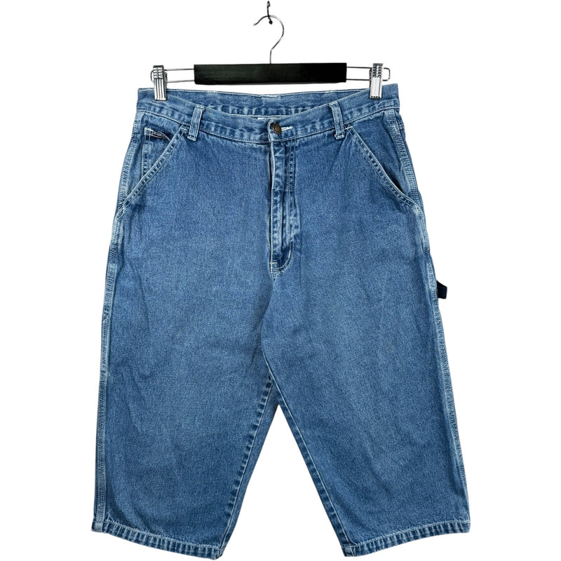 Vintage Capri Pants Straight Leg Cropped Denim Shorts 36