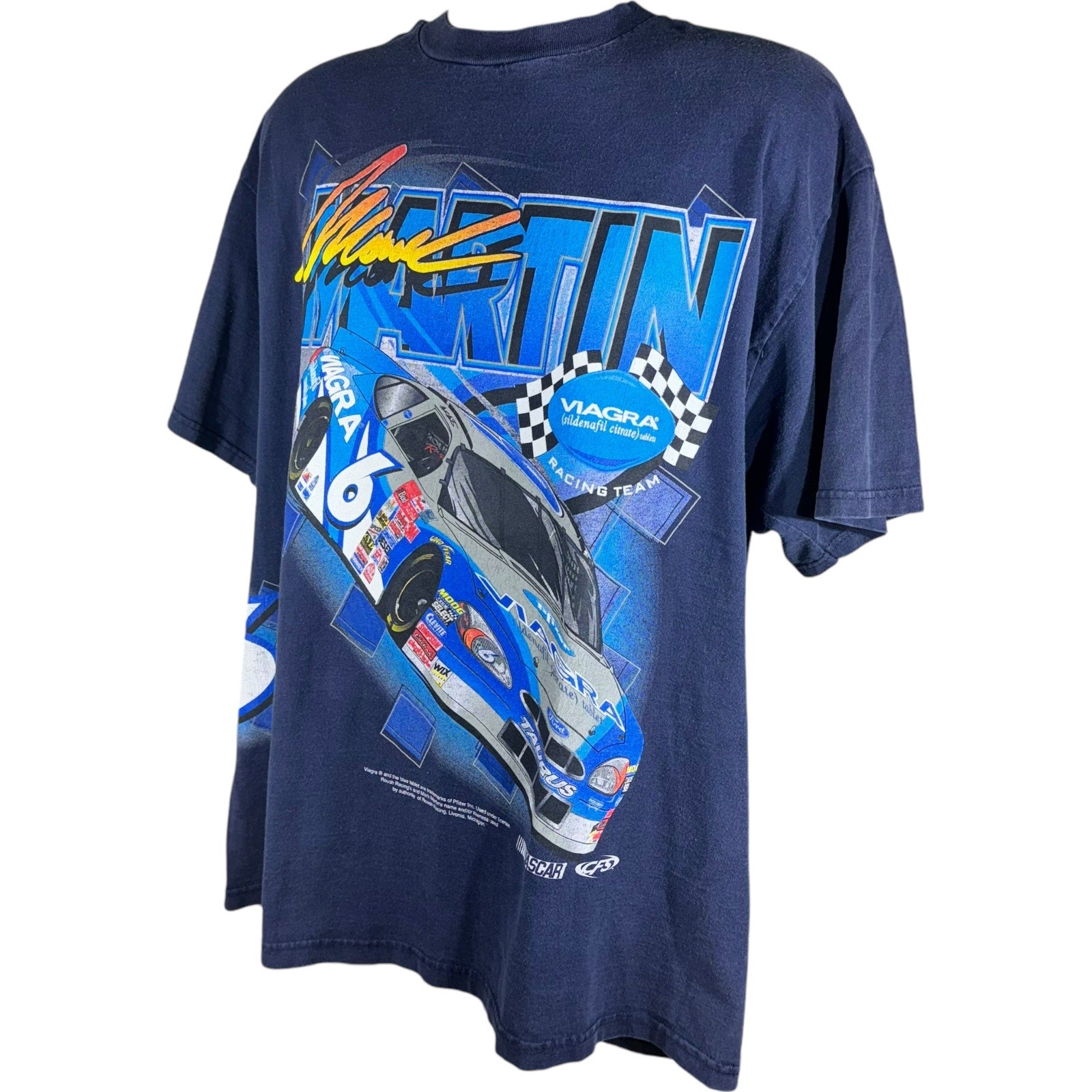 Vintage NASCAR Mark Martin Viagra Racing Tee